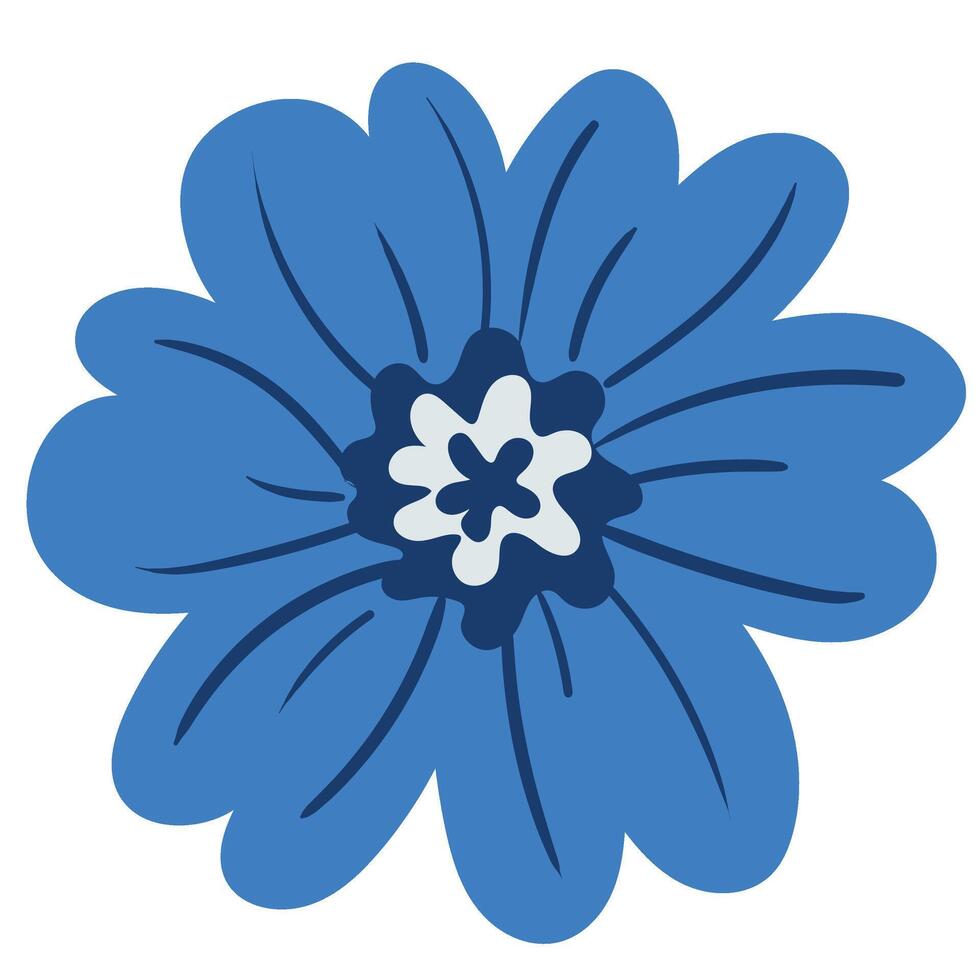 Hand drawn simple flower vector