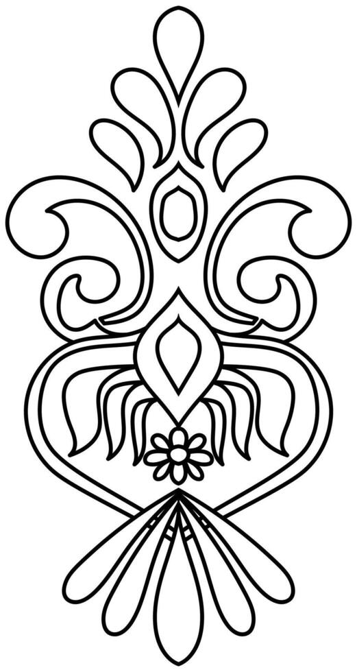 Graphic elements abstract black lines For assembling fabric patterns and producing carpets vector