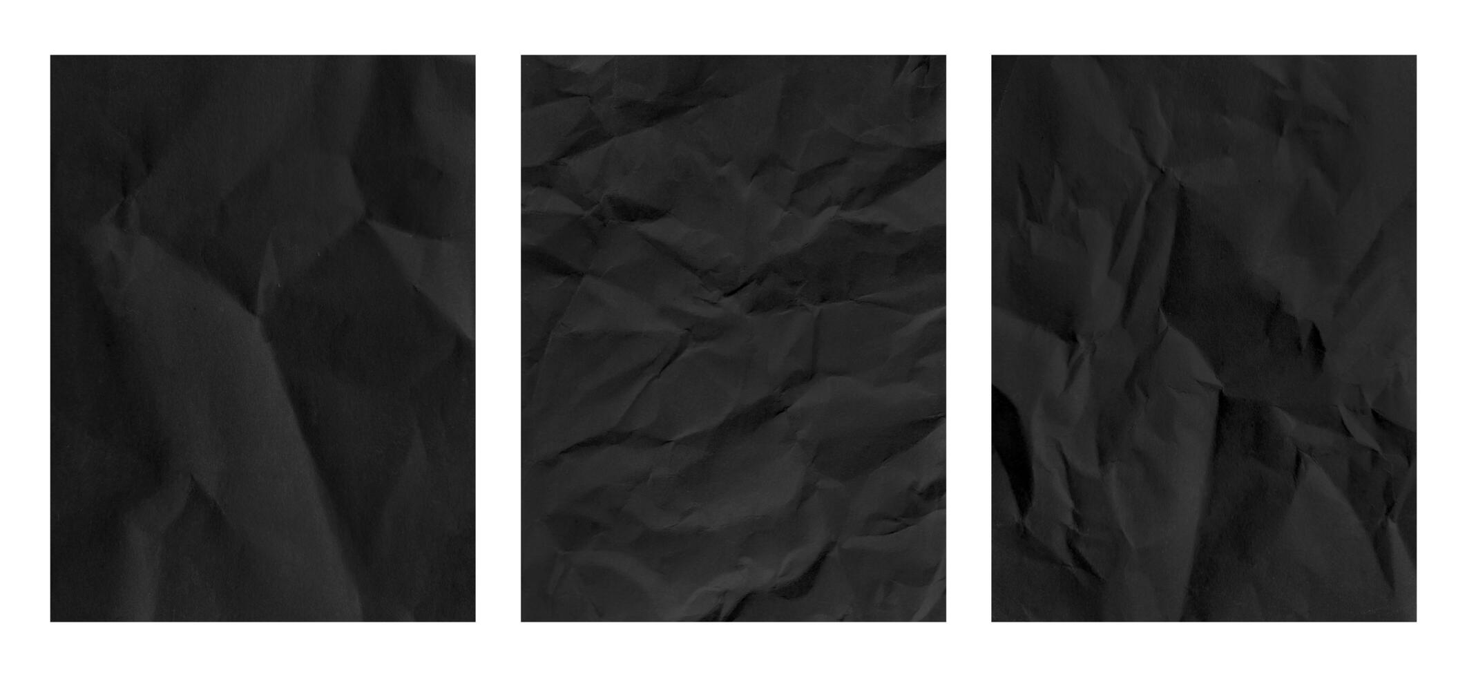 black wrinkled paper texture collection photo