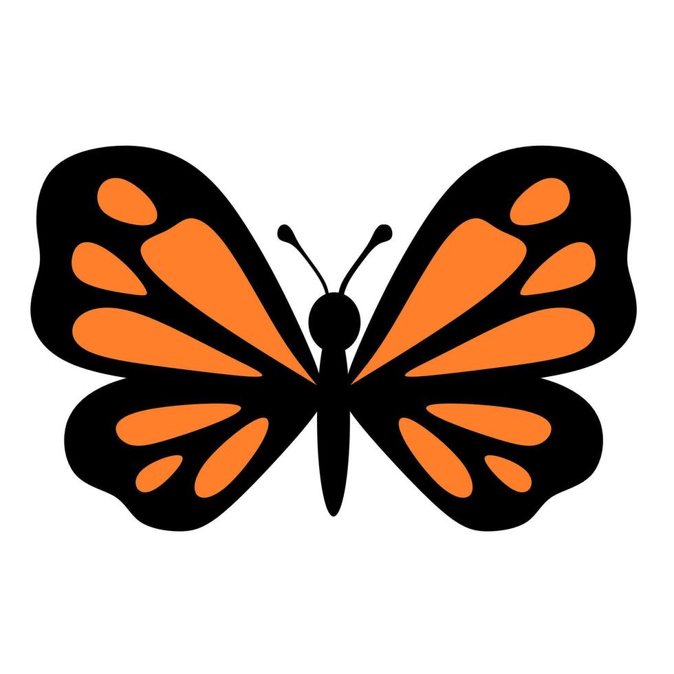 Monarch butterfly clipart illustration vector