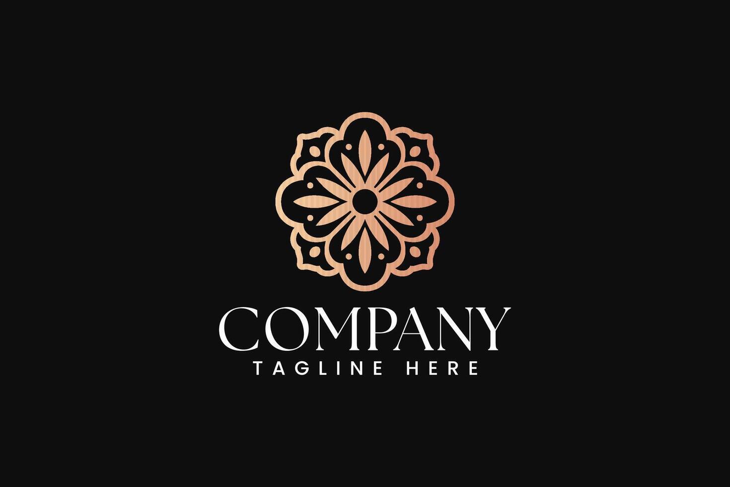 beauty jasmine flower and leaf ornament abstract logo design for fashion boutique florist business vector