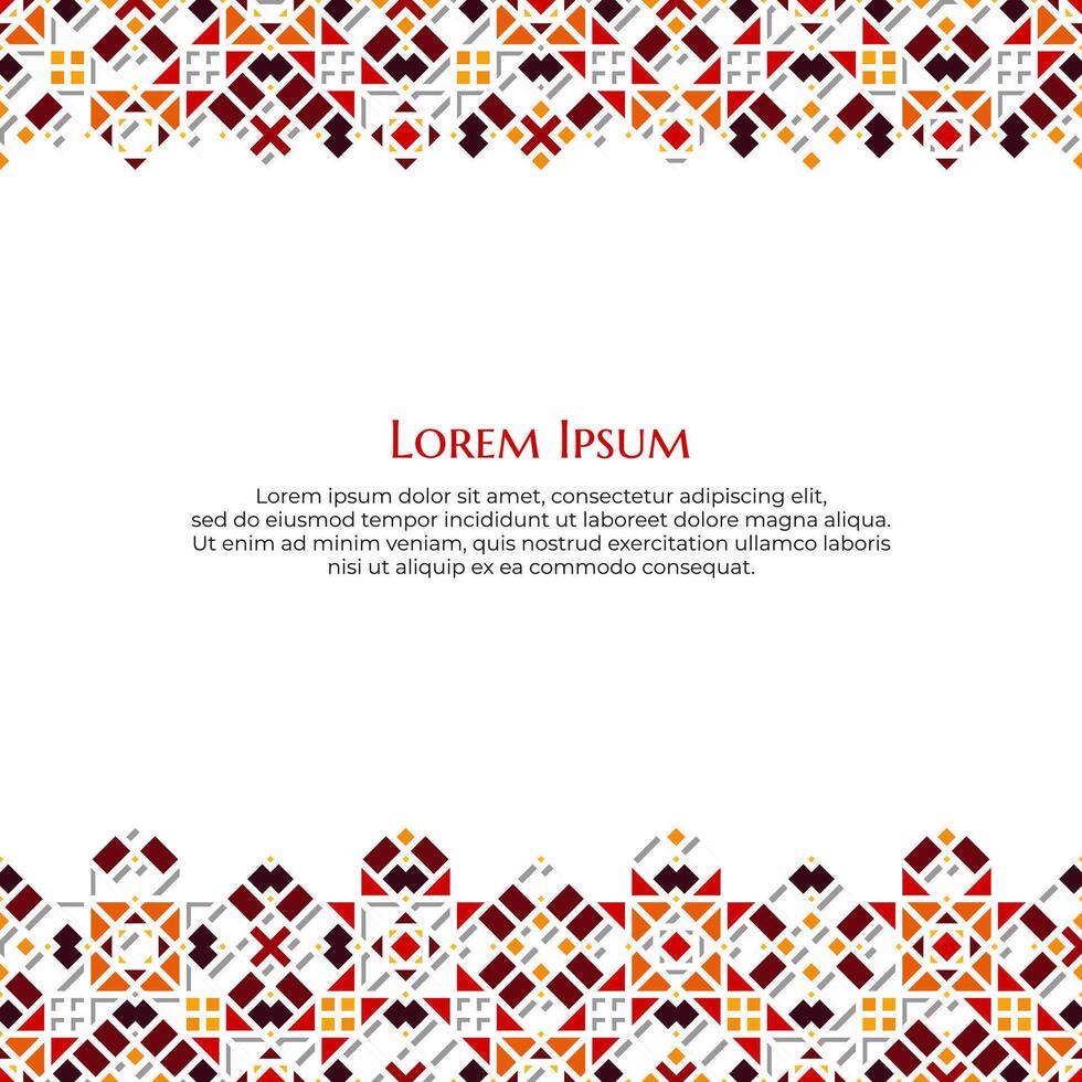 Oriental Geometric Pattern Design with Silhouette vector