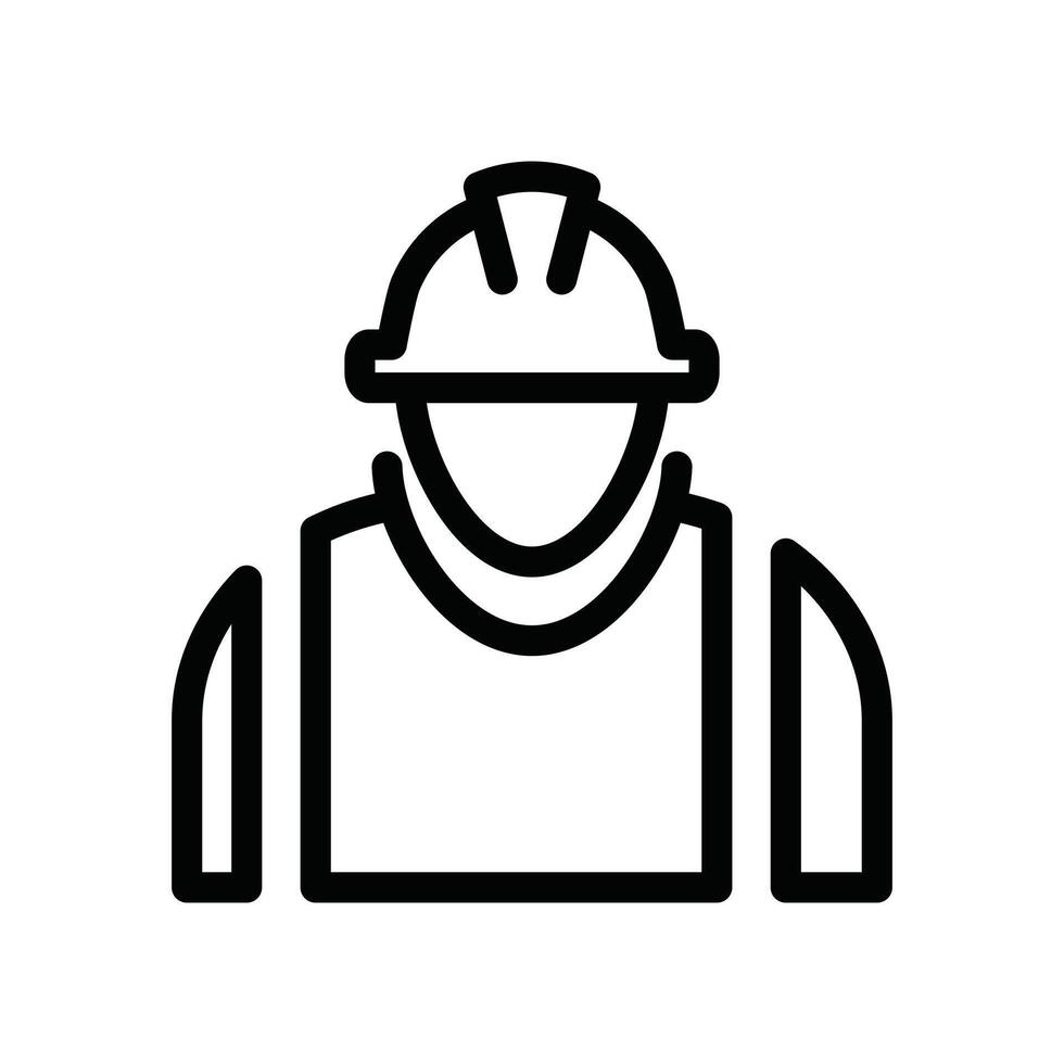 icon worker builder with helmet safety design template vector