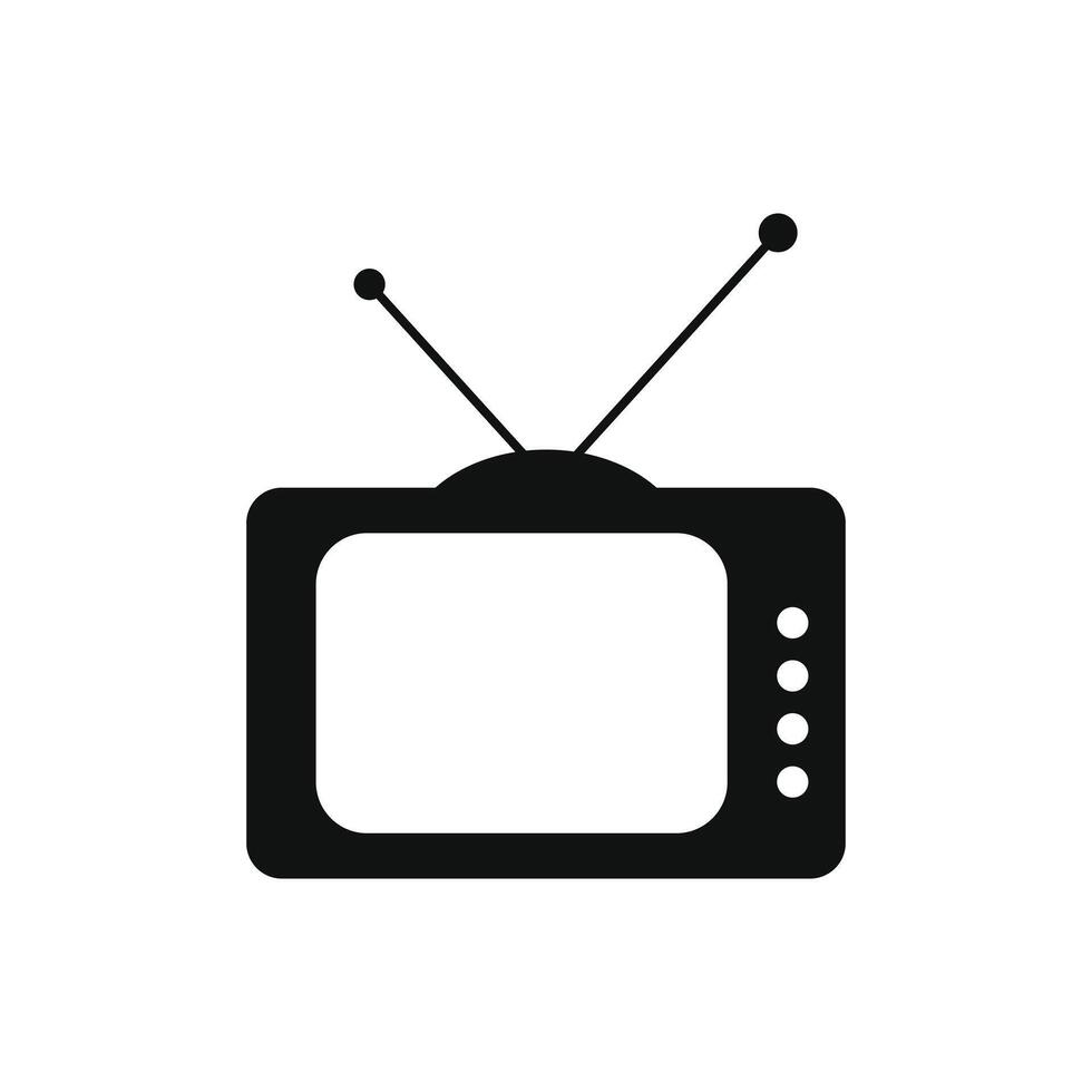 retro tv icon design template vector