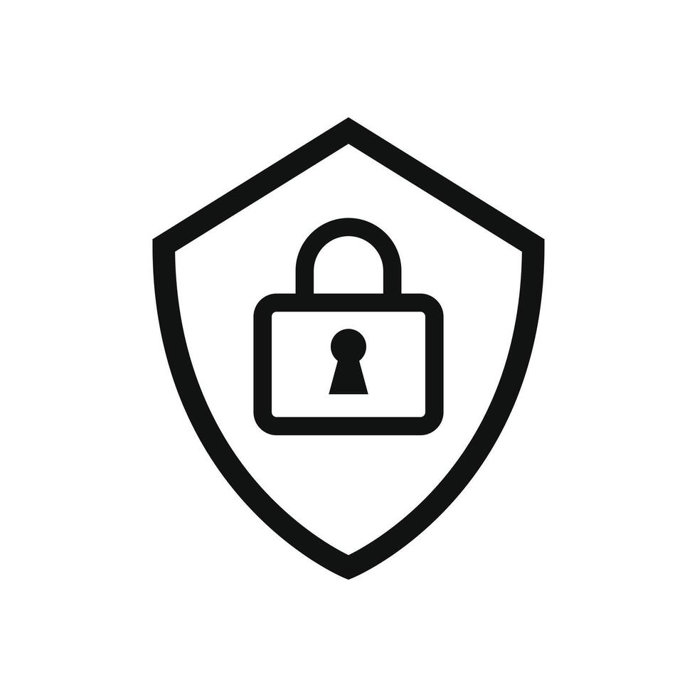 network safety icon design with lock and shield vector