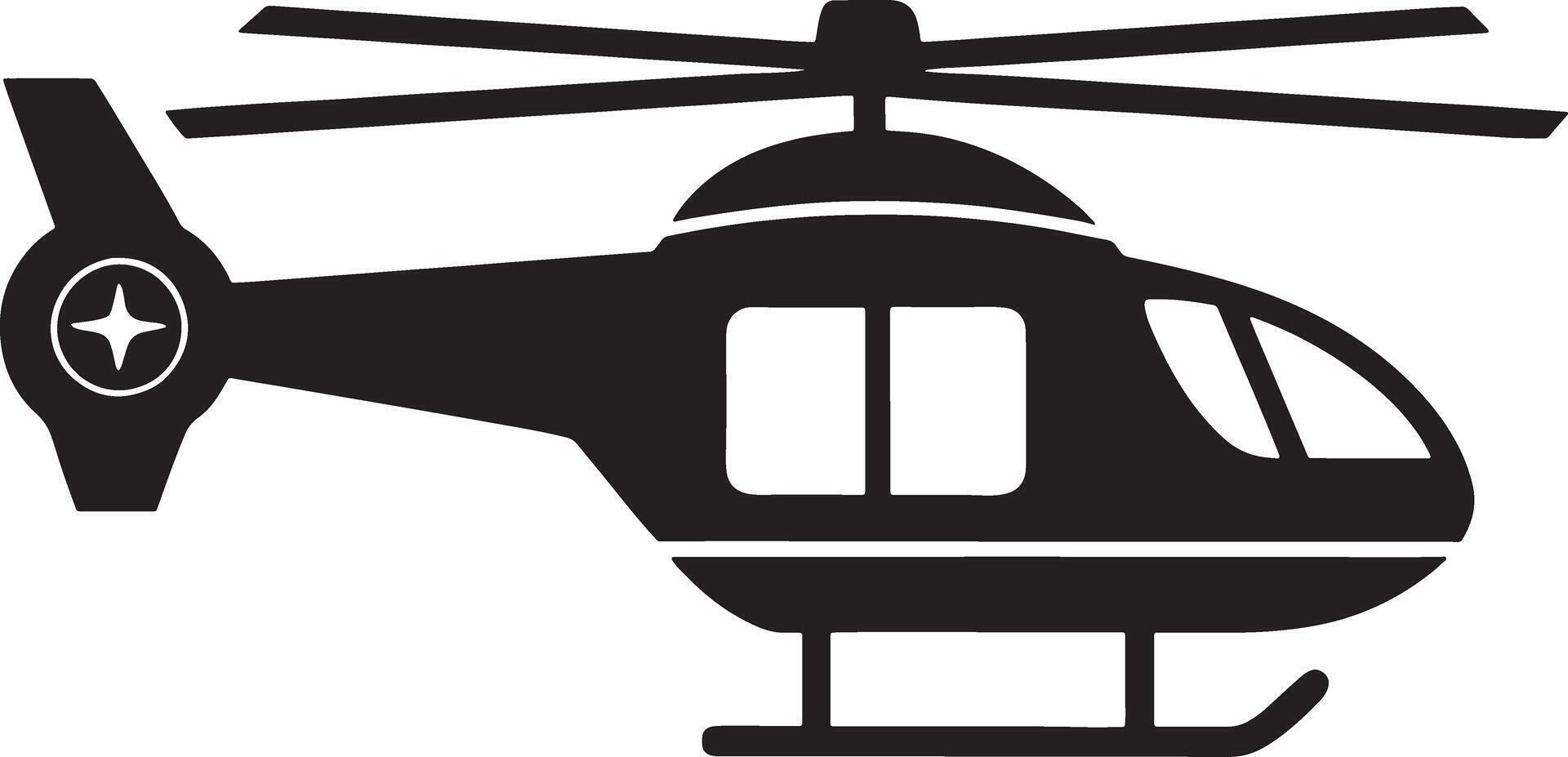 helicopter illustration black and white vector