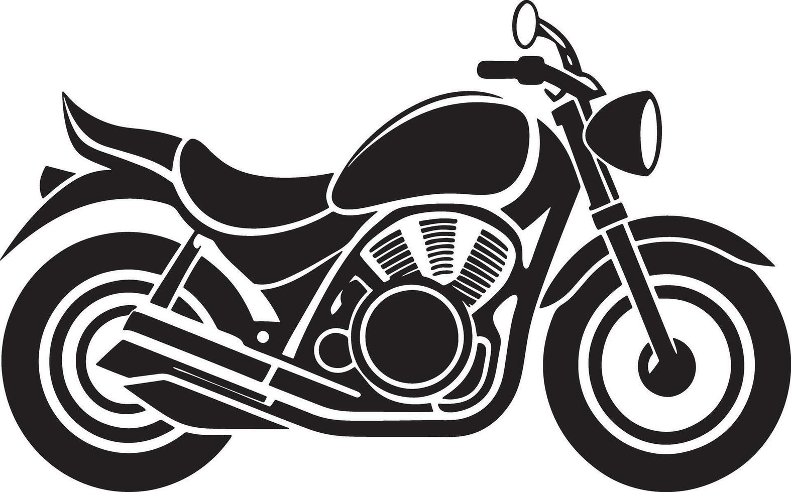 retro motorcycle illustration on a black background vector