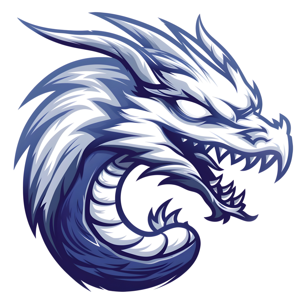 Esports logo simple dragon, transparent background png