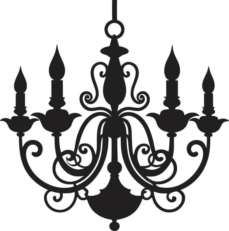 candelabro ilustración negro y blanco vector