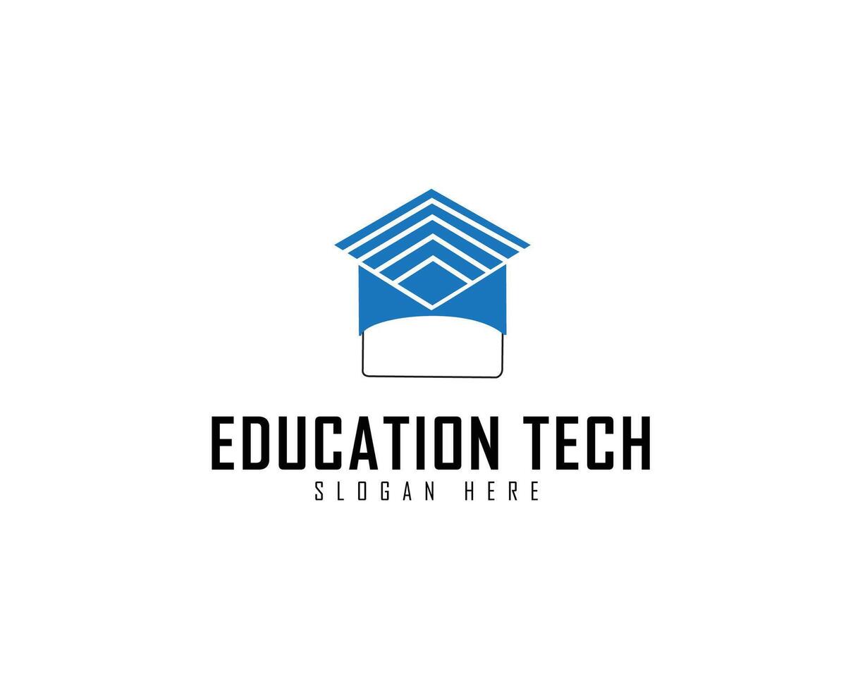 Digital campus logo . Technology-based college logo template design concept. vector