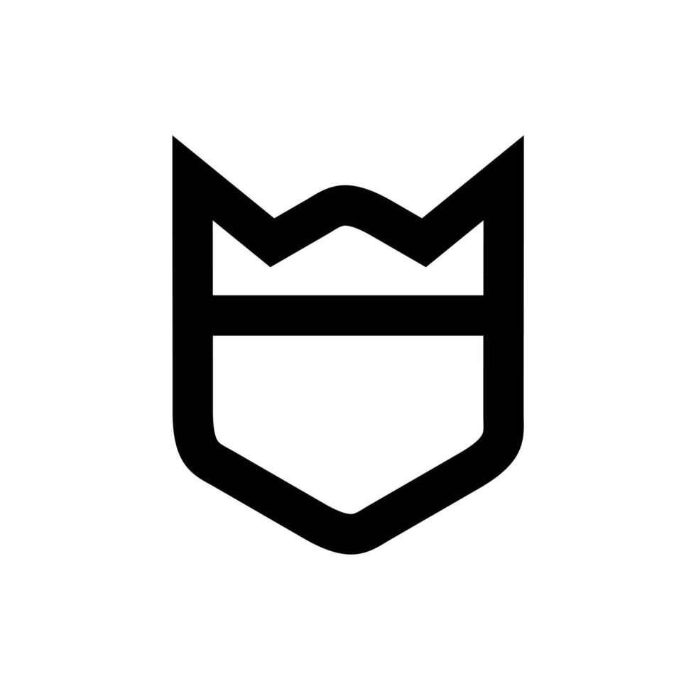 King Majesty Crown Bold Simple Minimalist vector