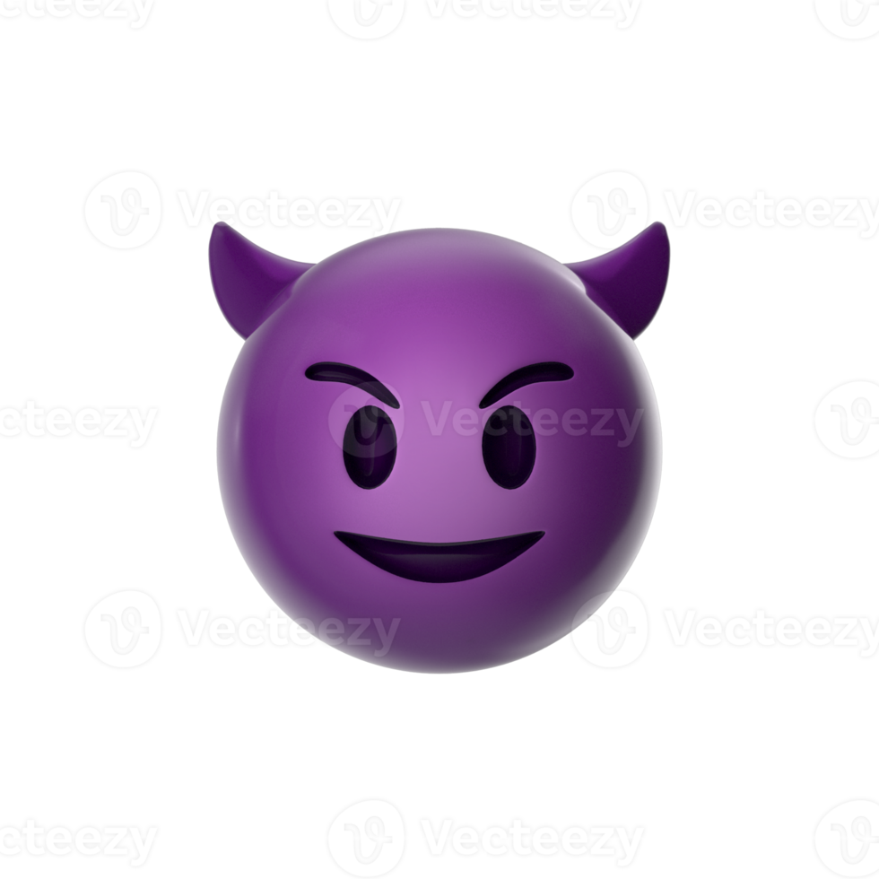 Devil face emoticon icon png