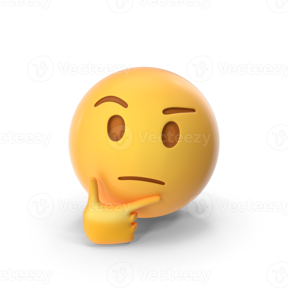 Thinking emoji face avatar png
