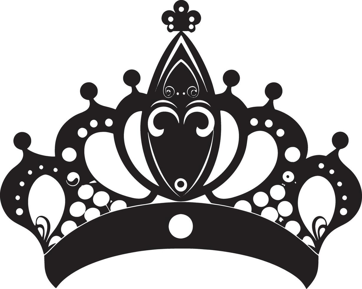 royal crown illustraion black and white vector