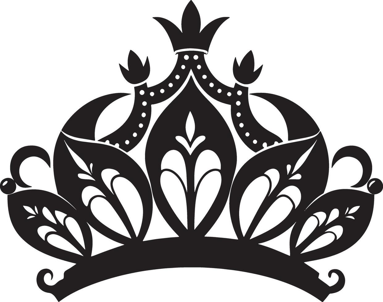 royal crown illustraion black and white vector
