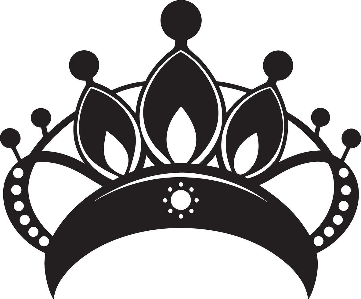 royal crown illustraion black and white vector