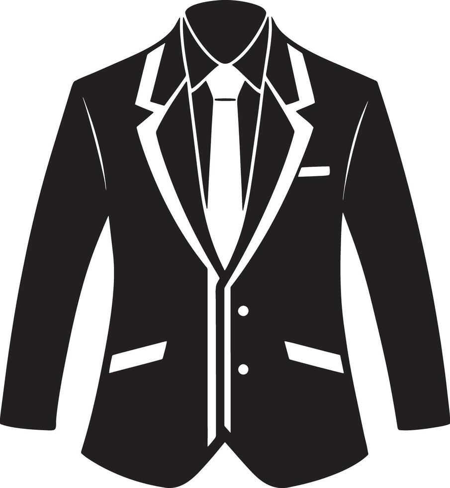 illustration of a men suit illustration black and white vector