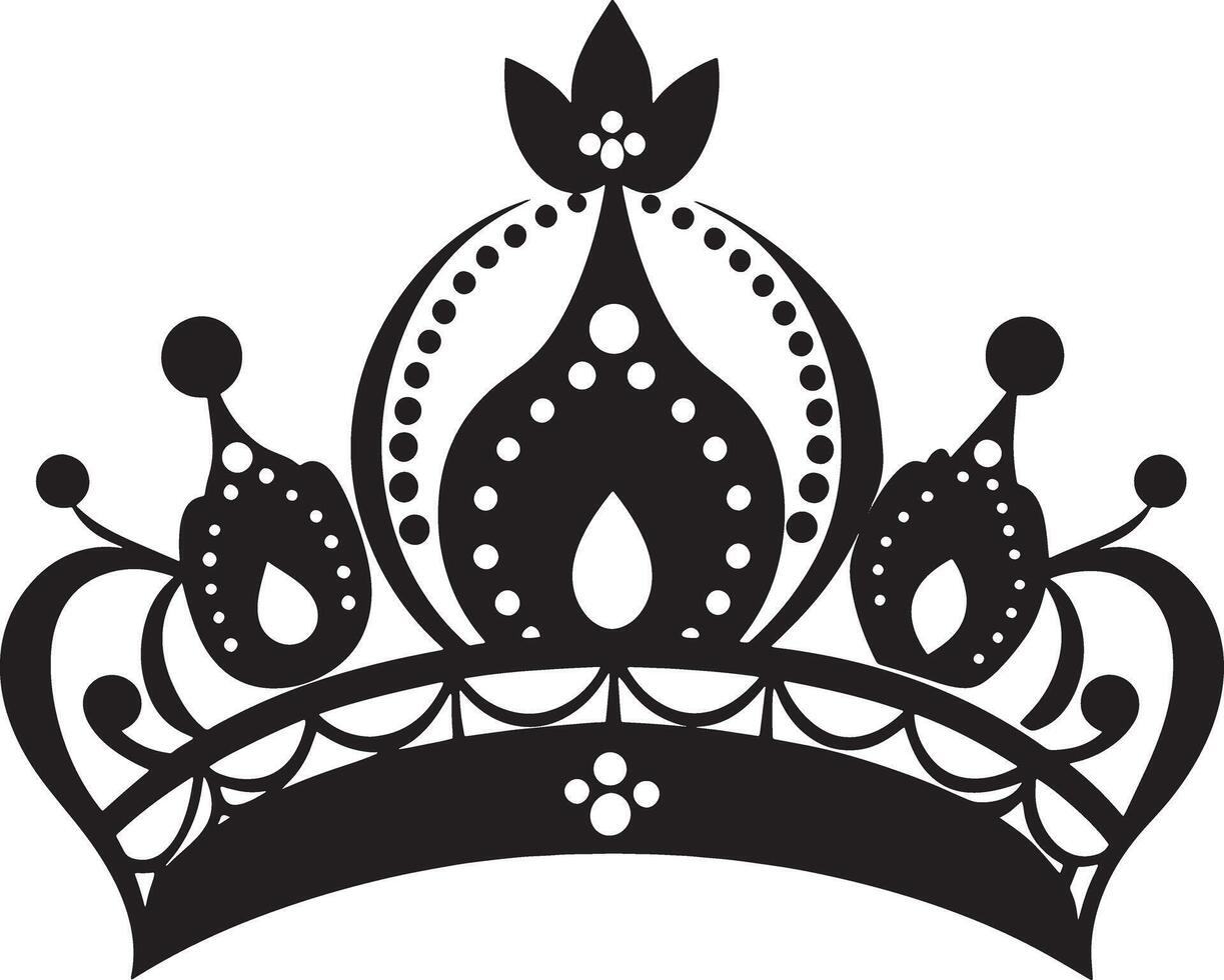royal crown illustraion black and white vector