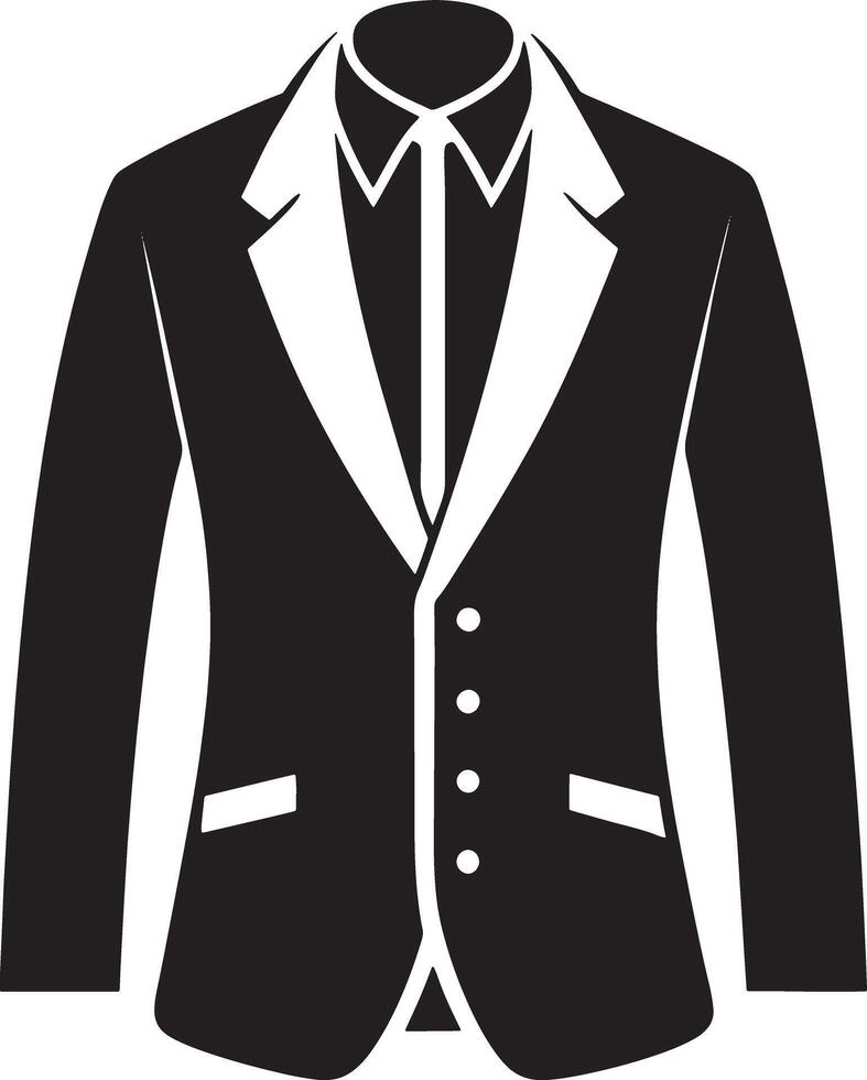 illustration of a men suit illustration black and white vector