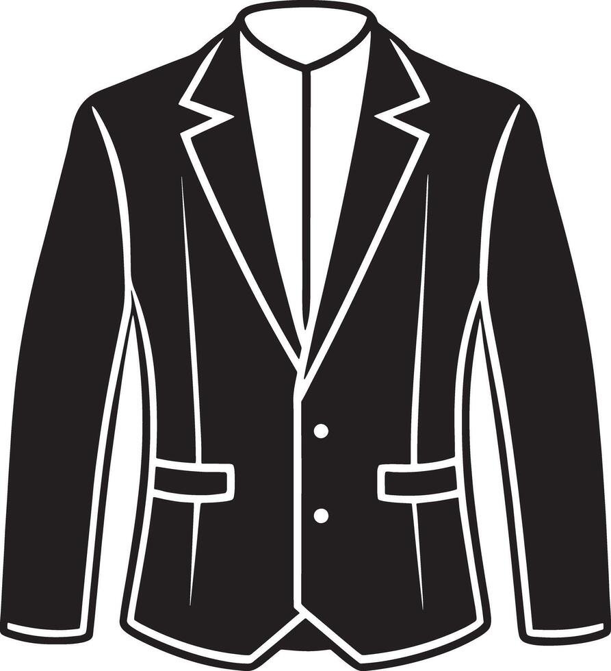 illustration of a men suit illustration black and white vector