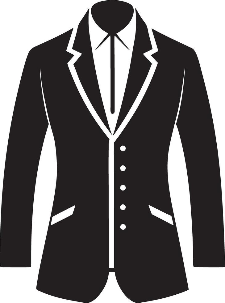 illustration of a men suit illustration black and white vector