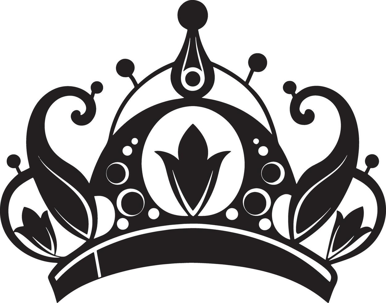 royal crown illustraion black and white vector