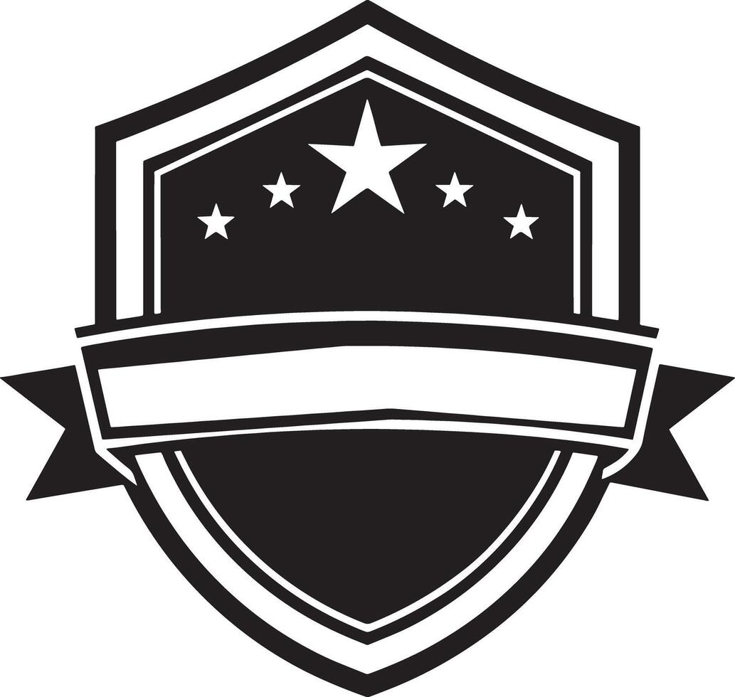 label with ribbon illustration black and white vector