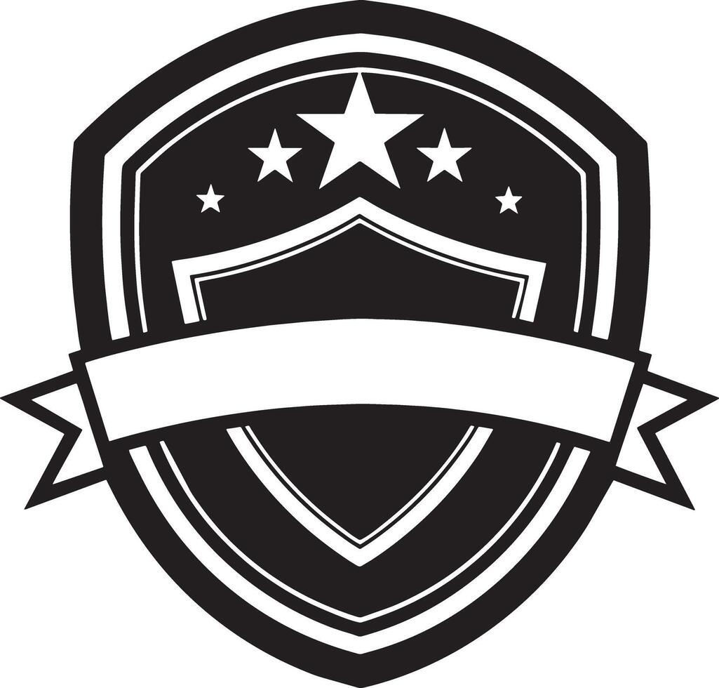 label with ribbon illustration black and white vector