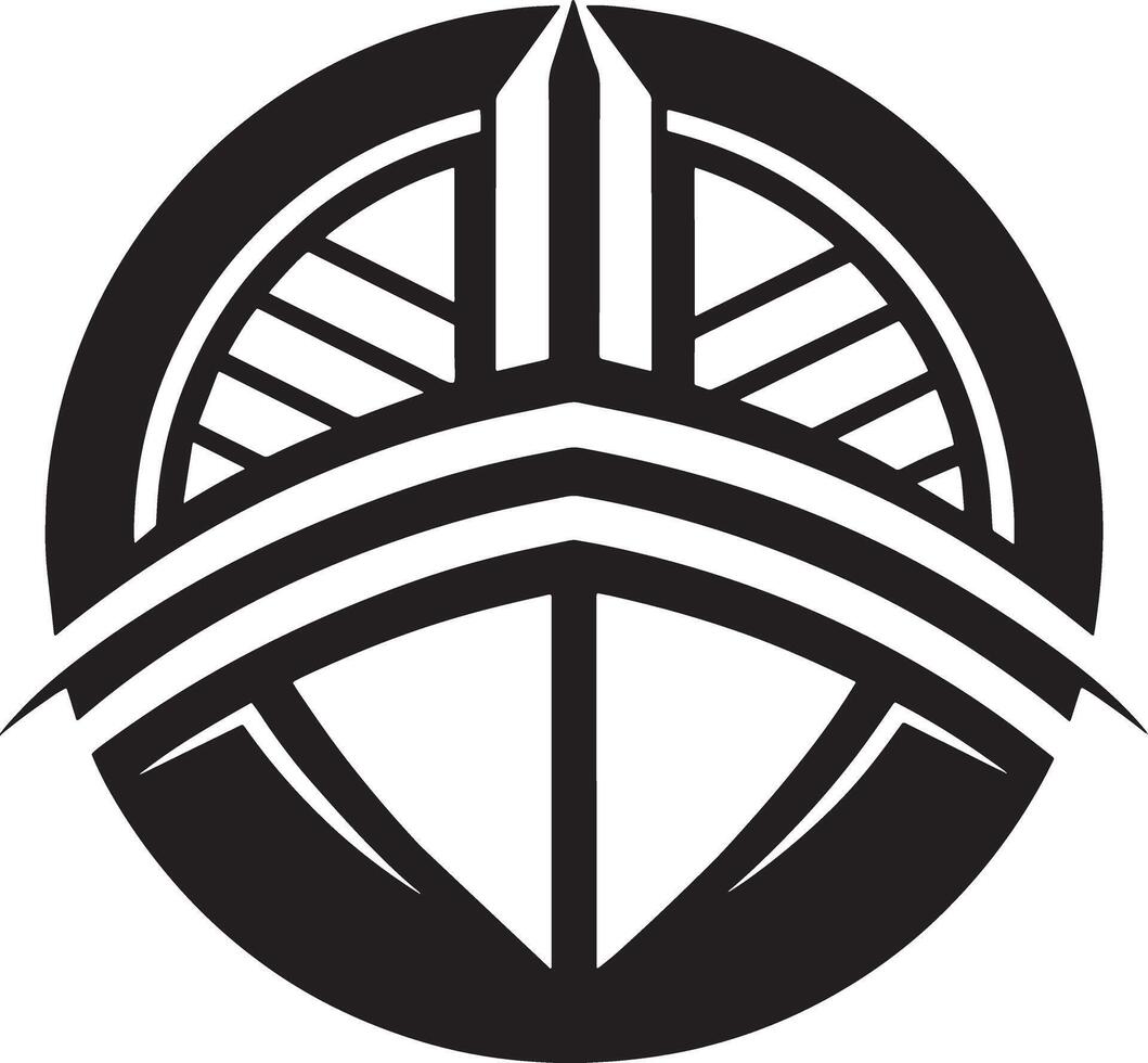 minimal and abstract logo illustration black and white vector
