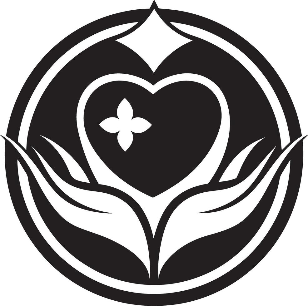 health and medical logo illustration black and white vector