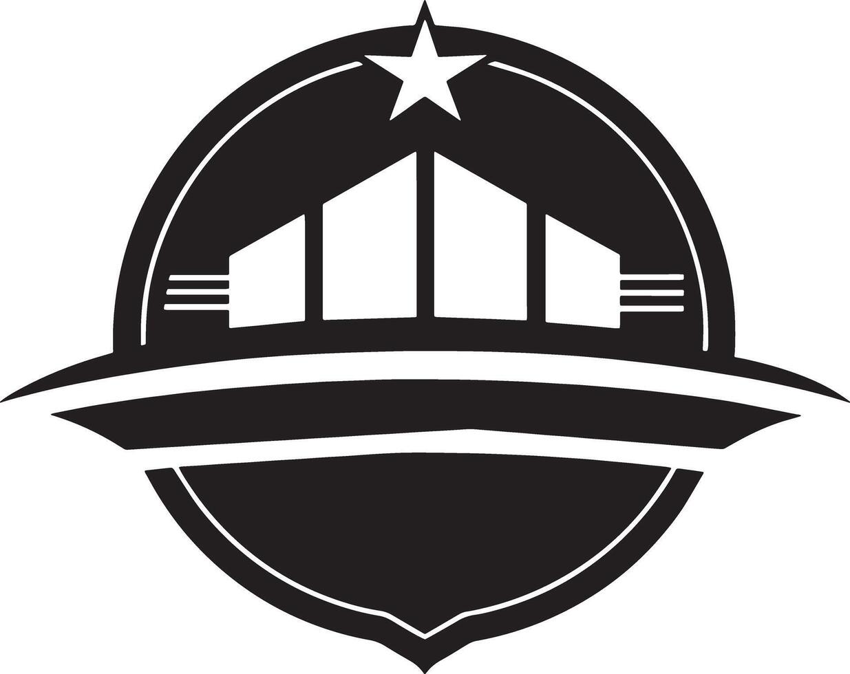 minimal and abstract logo illustration black and white vector