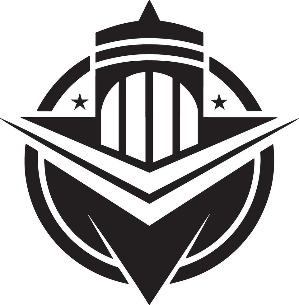 building and architecture logo illustration black and white vector