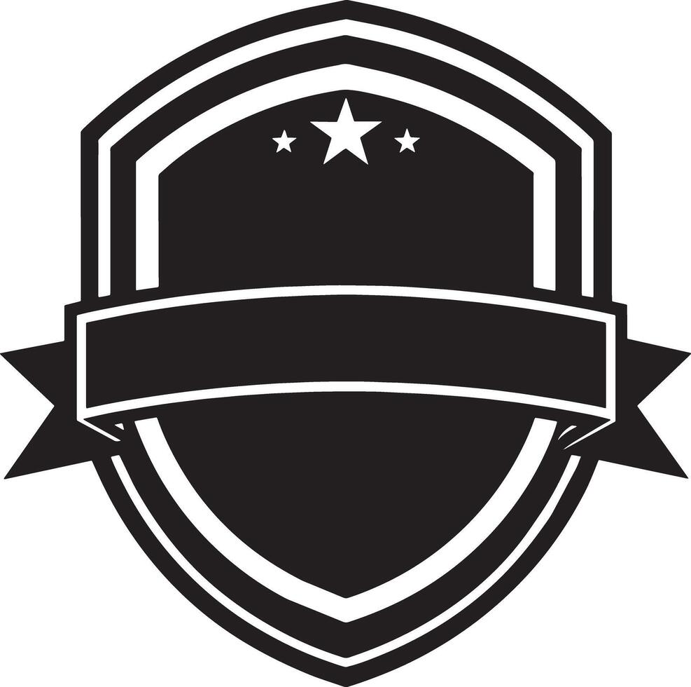 label with ribbon illustration black and white vector