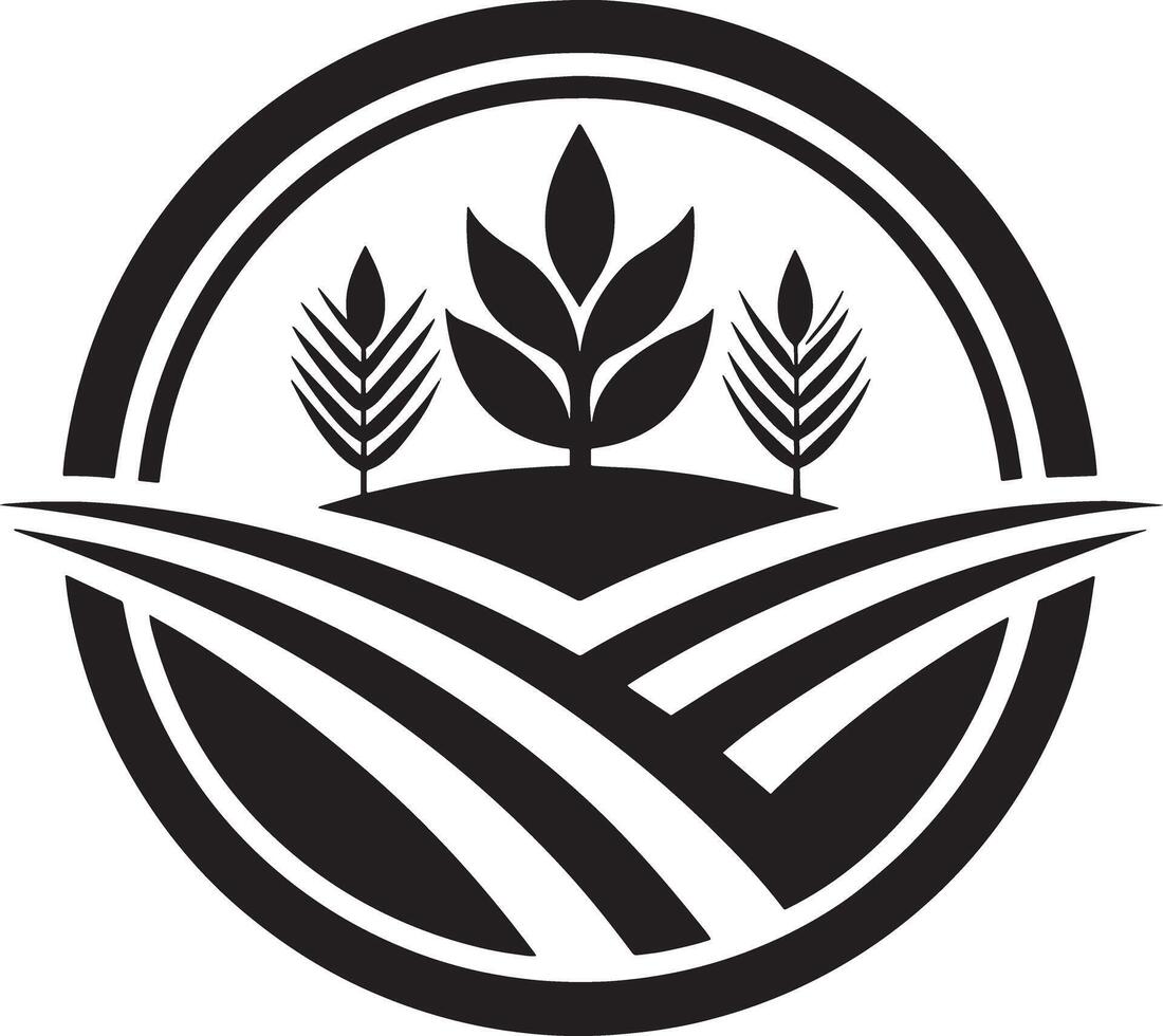 minimal ecology logo illustration black and white vector