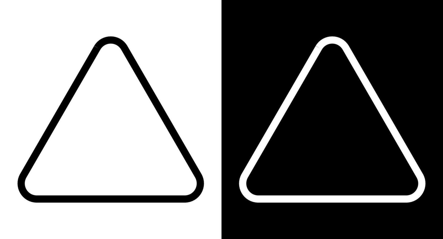 Triangle rounded corners silhouette icon. Triangle shape illustration. vector