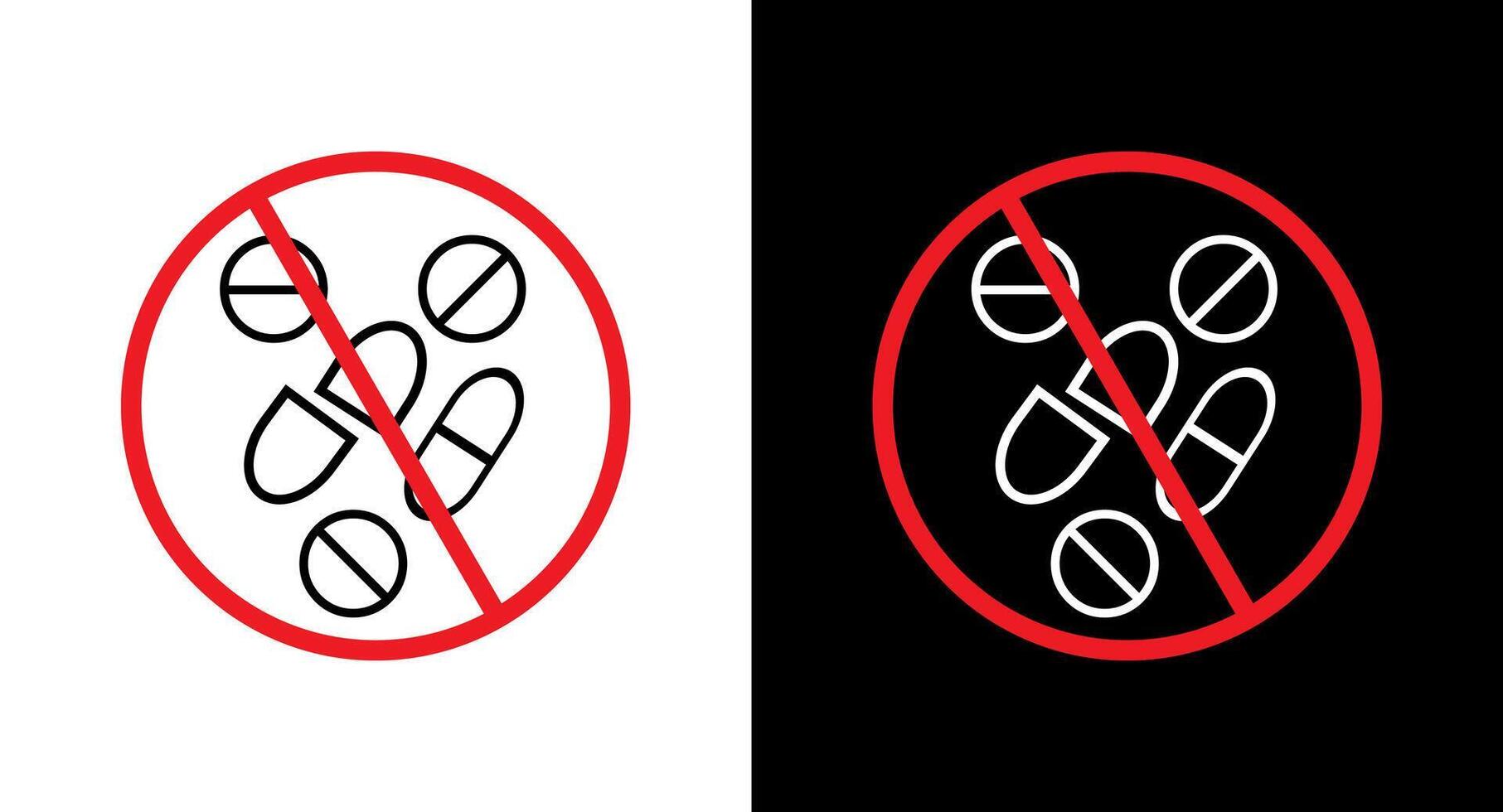 No Drugs symbol icon for web, ui, mobile apps. No Drugs icon sign symbol. vector