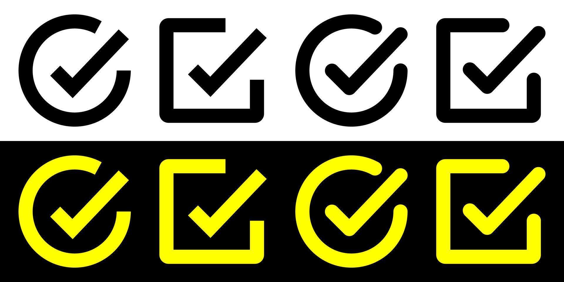 Check mark sign symbol. Checkbox icon. vector