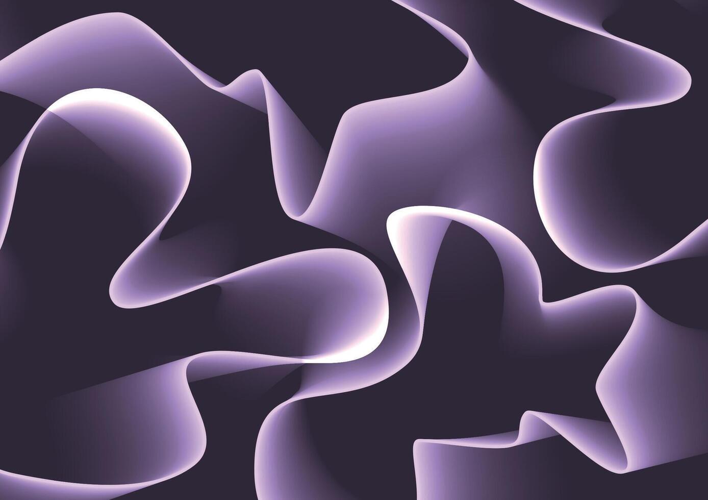 Abstract wave ribbon design decoration purple background vector