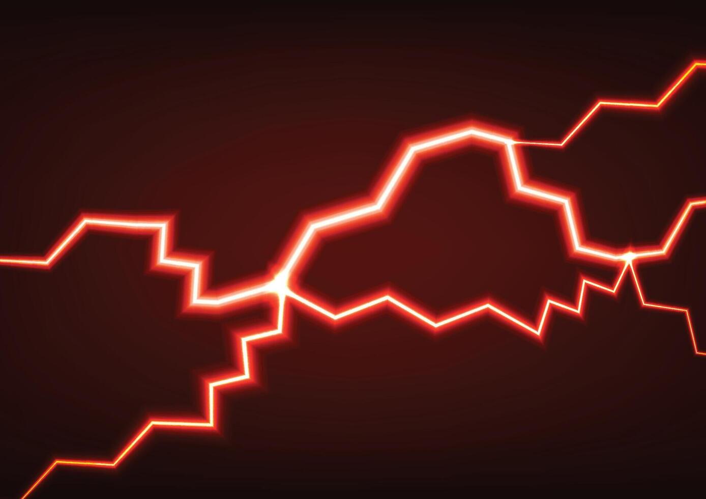 Lighting technology red thunder electric spark background vector