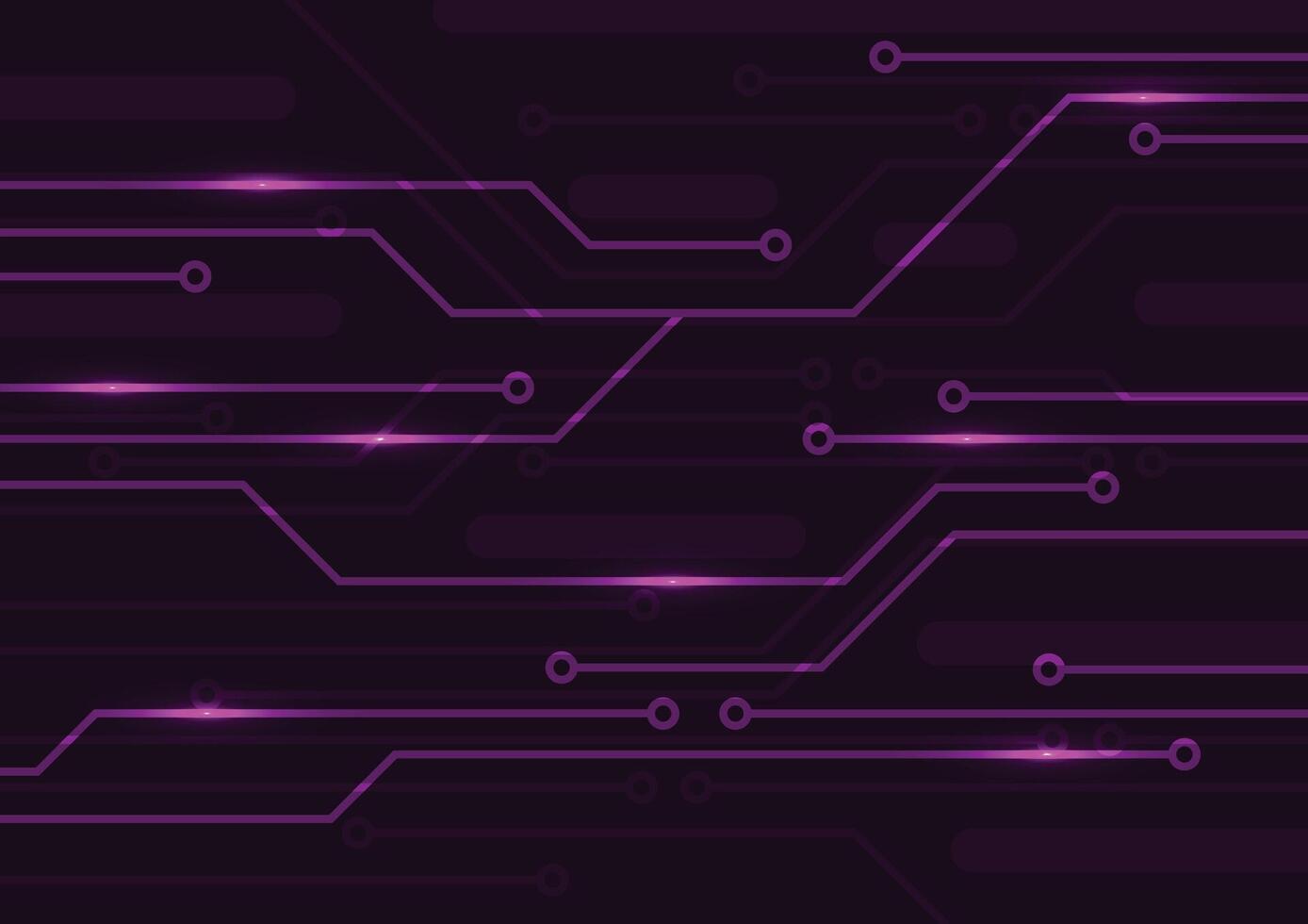 Technology purple line link digital design background vector
