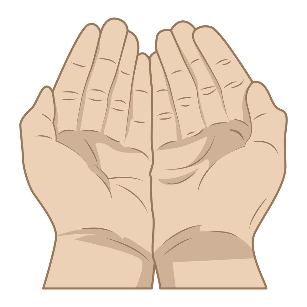illustration of hands praying vector