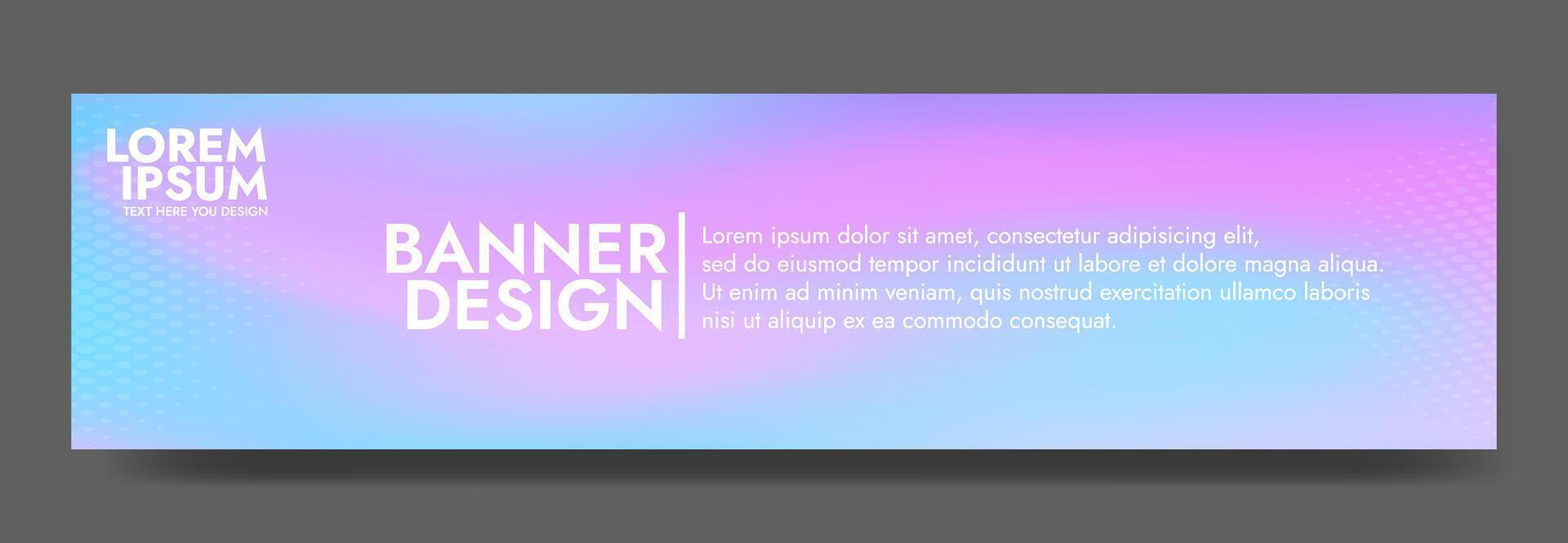 Gradient blurred banner in shades of purple and blue. Ideal for web banners, social media posts, or any design project that requires a calming backdrop vector