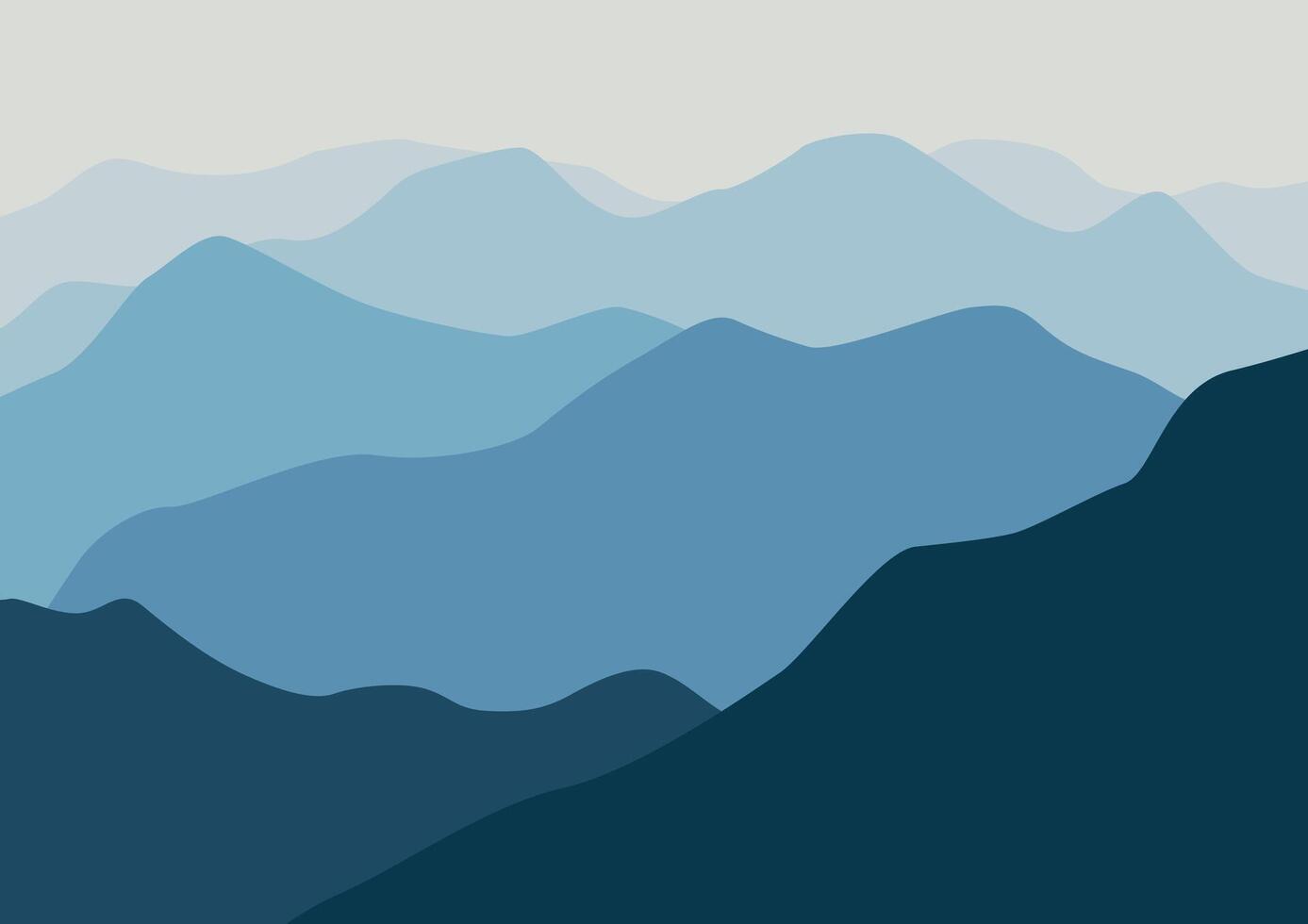mountains natural landscape. Illustration in flat style for background. vector