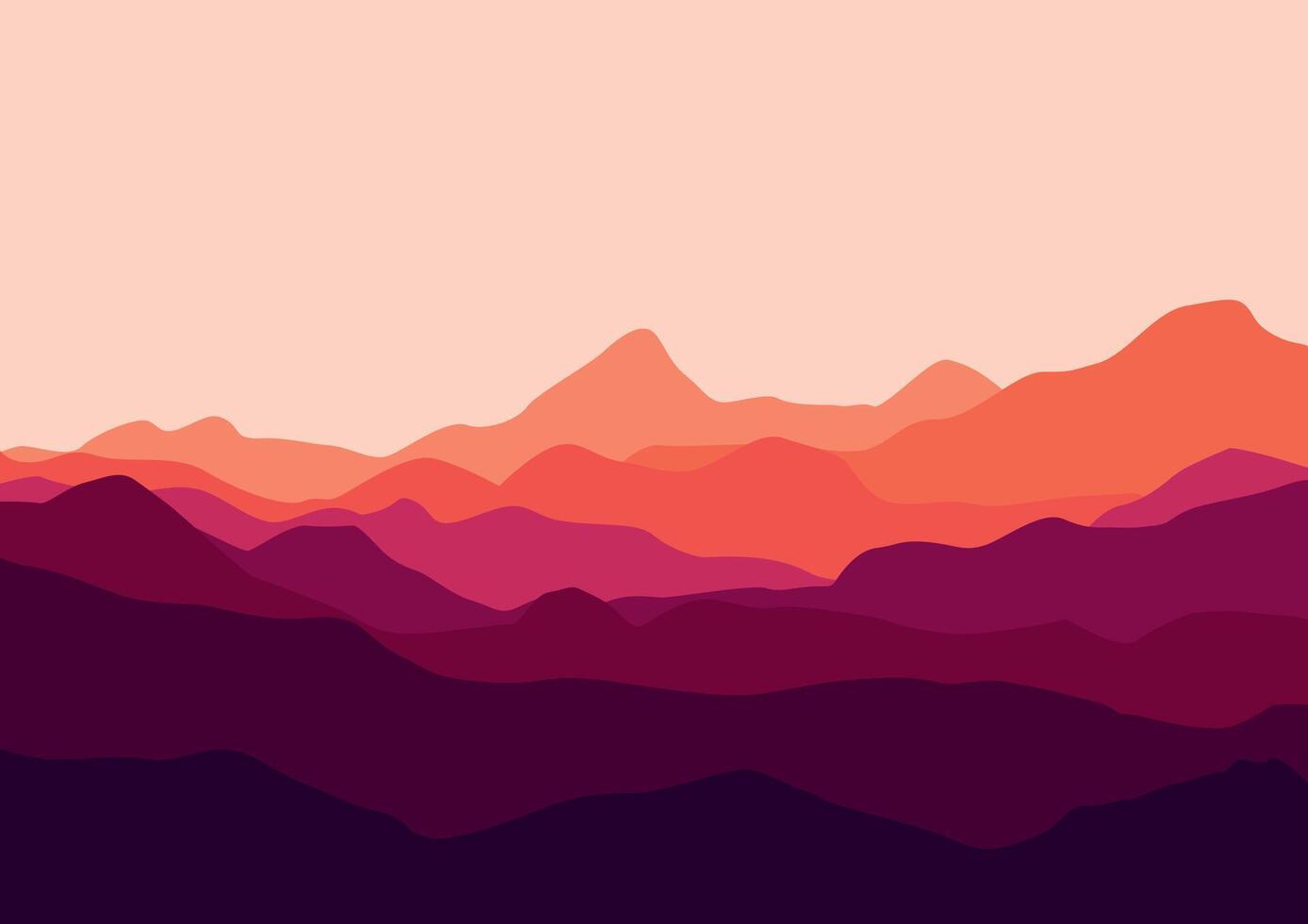 mountains natural landscape. Illustration in flat style for background. vector