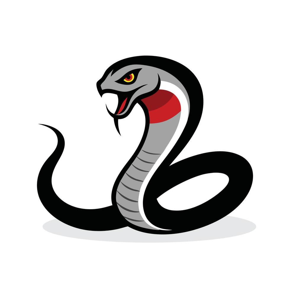 Cobra Animal isolated flat illustration on white background vector