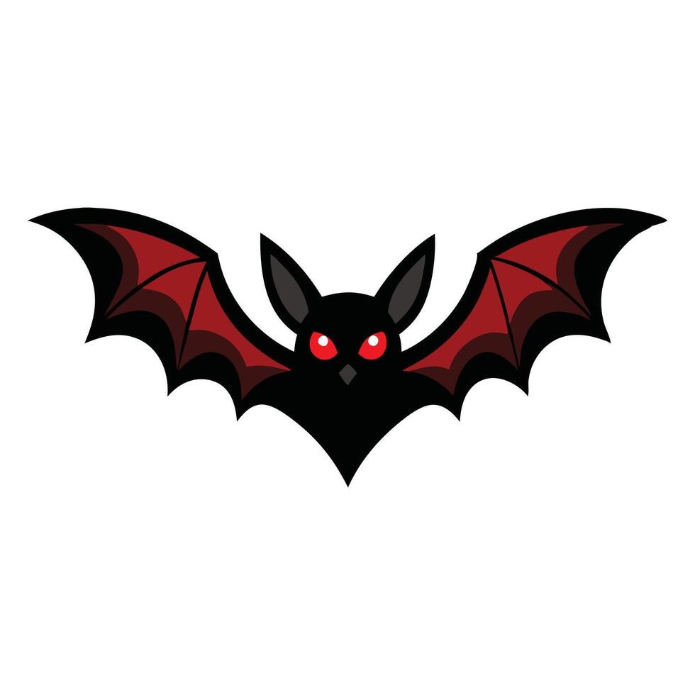Bat Animal isolated flat illustration on white background vector