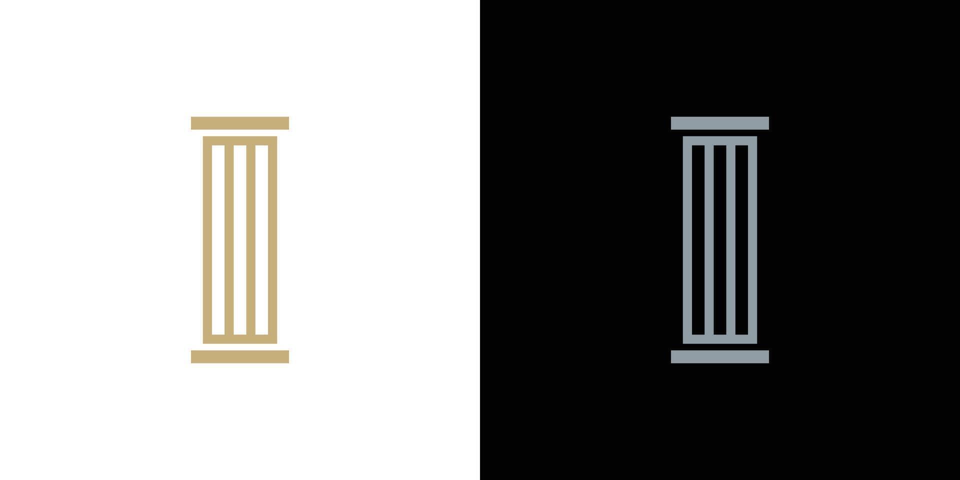 Pillar column logo icon . Simple minimalist construction sign illustration vector