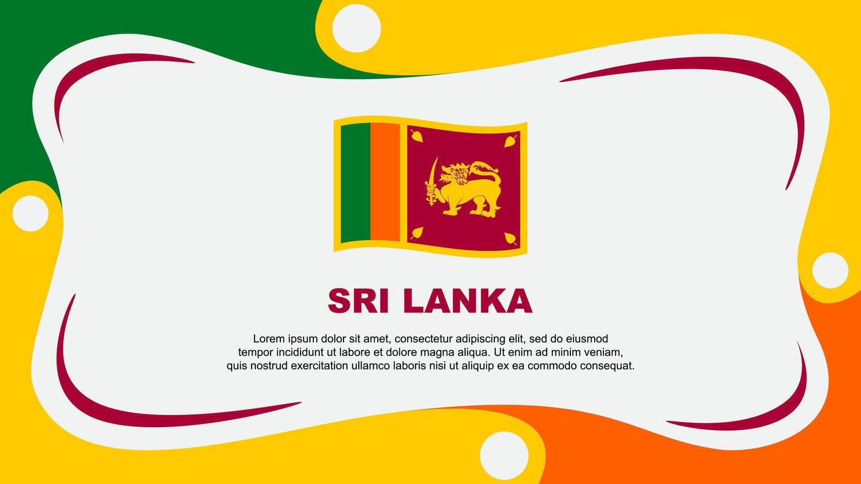 Sri Lanka Flag Abstract Background Flat Design Template. Sri Lanka Independence Day Banner Wallpaper Illustration. Sri Lanka Independence Day vector