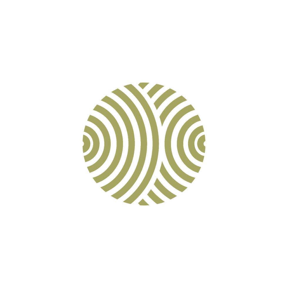 Circle spiral geometric shape line logo . Pattern texture icon design vector