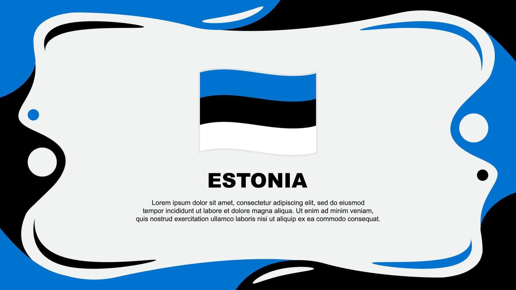 Estonia Flag Abstract Background Flat Design Template. Estonia Independence Day Banner Wallpaper Illustration. Estonia Flag vector